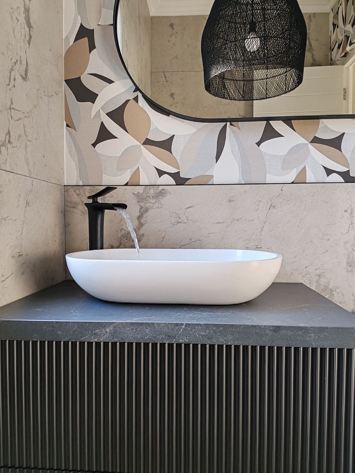 Renovated bathroom with new tiling and fittings in Johannesburg home