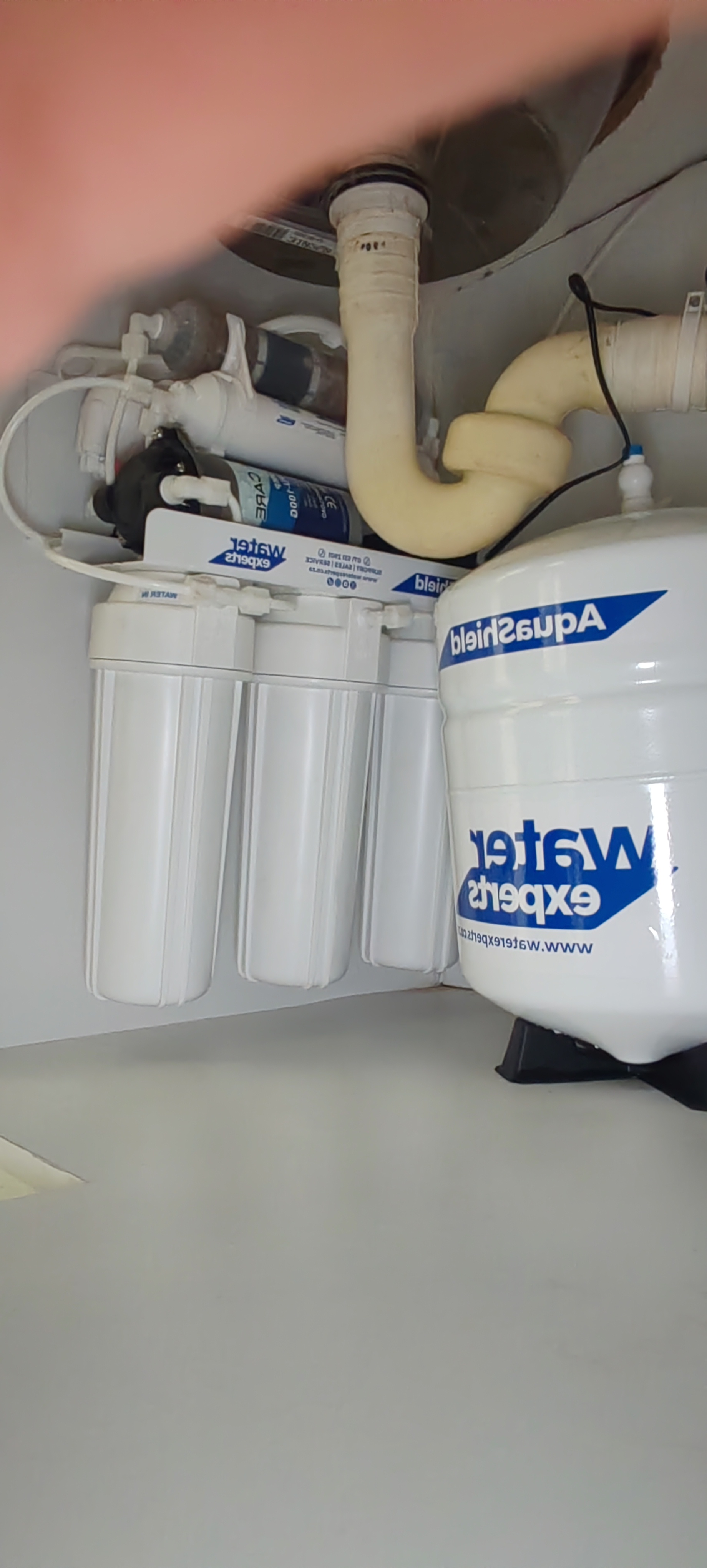 Under-sink AquaShield after service