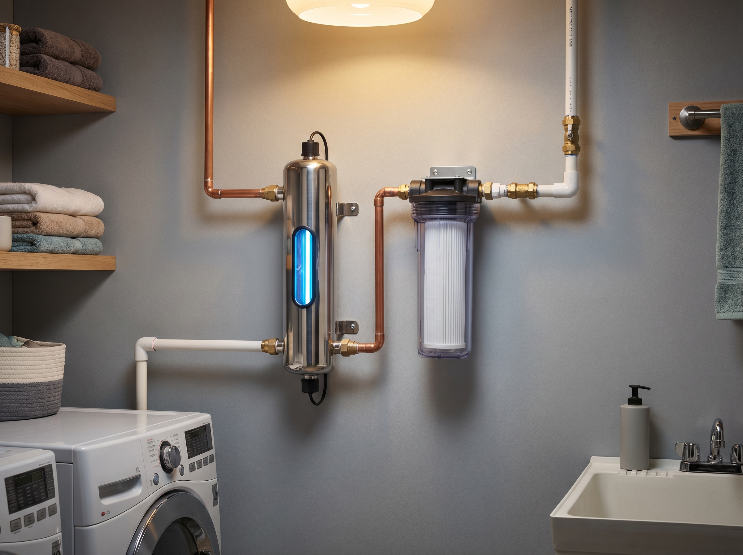 UV water steriliser and sediment filter installed after borehole testing in Northcliff