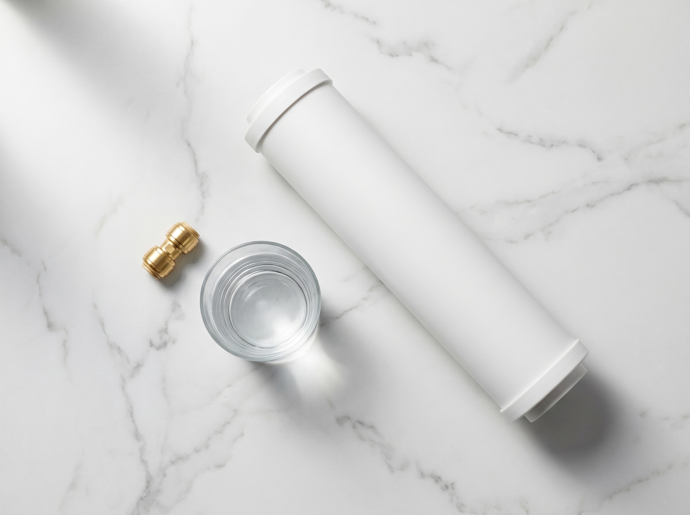 LG LT1000P ADQ747935 fridge water filter cartridge in clean product flat-lay photography on neutral surface