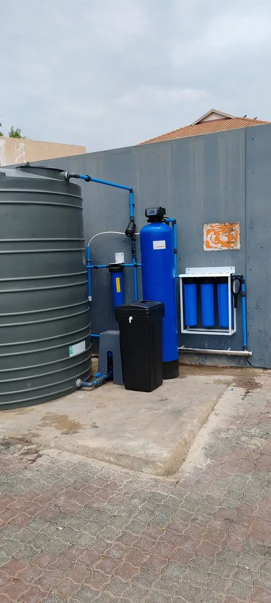 Complete municipal water backup system with booster pump in Fairland